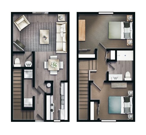 2 Bedroom 1.5 Bathroom Townhouse at The Reserve at Wynwood Apartments, Cullman, Alabama